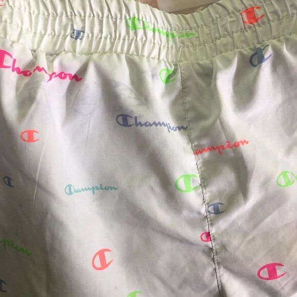 Champion Girls Size Large 14 Athletic Shorts White Script Logo‎ - Slight Flaw - Picture 7 of 7